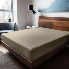 Hakay %100 Pamuklu Ranforce Tek Kişilik Çarşaf - Bej