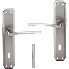 Hakay Nikel Inox Oda Kapı Kolu - Sağa Sola Uygun, Iç Dış Kullanım