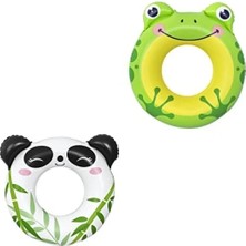 Hakay Çocuk Yüzme Simidi - Eğlenceli Hayvan Grafikleri, 79 cm x 85 cm