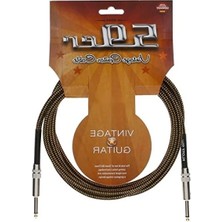 Hakay Vintage Örgülü Gitar Kablo - 4.5m Uzunluk