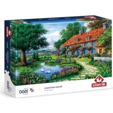 Hakay 1500 Parça Kuğulu Bahçe Puzzle