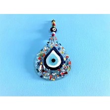 Hakay Nazar Boncuklu Renkli Cam Damla Duvar Süsü