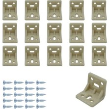 Hakay Krem Plastik L Gönye Köşebent - 25X25X30MM, 15 Adet