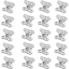 Hakay Şeffaf Plastik Açılı T Bağlantı Kelebek Bağlantı (20 Adet)