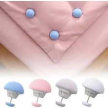 Hakay Mantar Şekilli Yorgan Sabitleyici Klips 4 Adet (Gri)