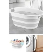 Hakay 27 Litre Kapasiteli Katlanabilir Silikon Çamaşır Sepeti