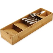 Hakay 5 Bölmeli Bambu Çatal Bıçak Çekmecesi Düzenleyici - 24+ Parça Kapasitesi