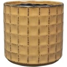 Hakay Kahve Renkli Seramik Saksı 14X13 cm