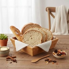 Hakay Kare Orta Boy Bambu Ekmeklik/meyvelik, 20 cm