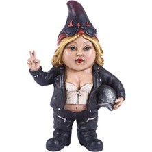 Hakay Kadın Bisikletçi Cücesi Kasklı Heykel