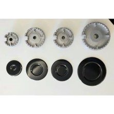 Hakay 8 Parça Çakmak Delikli Bek ve Kapak Takımı - Siyah