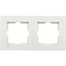 Hakay Ikili Çerçeve | Met Beyaz Renk | Plastik Malzeme