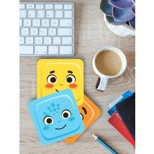 Hakay Ahşap Baskılı Pokemon Temalı 4'lü Bardak Altlığı Seti (9x9 Cm)