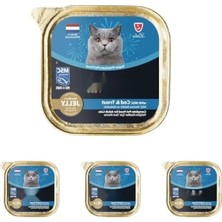 Hakay Morina ve Alabalık Etli Jöleli Yetişkin Kedi Maması 85 gr (4 Paket)