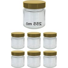 Hakay 255 ml Kapasiteli 6'lı Metal Derin Kapaklı Cam Kavanoz Seti