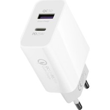 Powermaster HW25 USB 3.0 / Type-C 25W 3.0 A Hızlı Şarj Aleti Başlığı PD25W