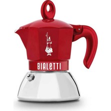 PremiumPort Kırmızı Moka Pot Indüksiyon 2 Cup, Şık ve Pratik Kahve Deneyimi