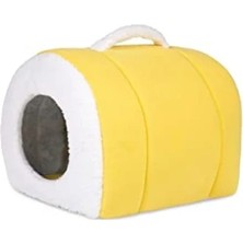 Hakay Yıkanabilir Taşınabilir Kedi Yatağı, Sarı, 30X40X40 cm