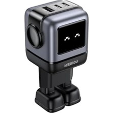 Hakay Hızlı Şarj Cihazı - 65W Güç Kapasitesi, 3-Port USB