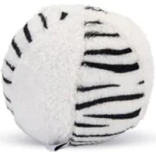 Hakay Peluş Malzemeden Üretilmiş Siyah/beyaz Top Köpek Oyuncağı, 11 cm