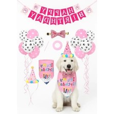 Hakay Evcil Hayvan Doğum Günü Seti - Bandana, Parti Şapka ve Afiş ile Eğlenceli Kutlama