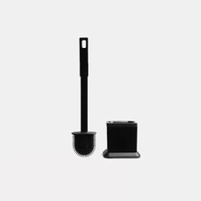 Hakay Kare Silikon Klozet Fırçası, Siyah