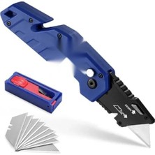 Hakay Katlanır Çok Amaçlı Rötuş Maket Bıçağı + 10 Adet Yedek Bıçak