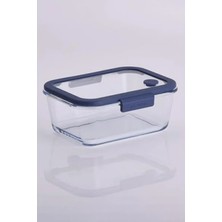 Hakay 1200 ml Vakumlu Cam Saklama Kabı, Mavi Renk