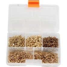 Hakay 500 Adet Nikel Kaplı Dekoratif Ahşap Çivi Seti - 5 Çeşit