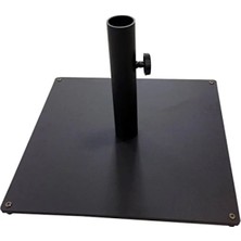 Hakay Dayanıklı Çelik Levha Şemsiye Tabanı, 16.3 kg Ağırlığında, Siyah