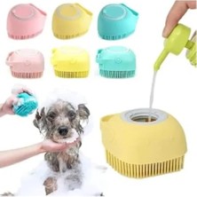 Hakay Şampuan Hazneli Kedi ve Köpek Yıkama Kesesi - Silikon, Masaj Fırçası