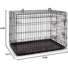 Hakay Siyah Metal Kedi ve Köpek Kafesi, 60X41X50 Cm, Dayanıklı
