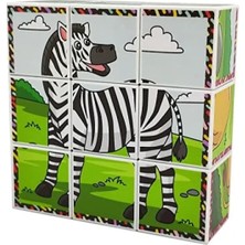 Hakay Manyetik Safari Hayvanları Puzzle - 9 Mıknatıslı Küp ile Eğlenceli Öğrenme