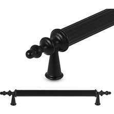 Hakay Lüks Mat Siyah Çekmece Dolap Kapak Kulpu - 192 mm