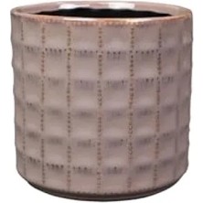 Hakay Pembe Renkli Seramik Saksı 14X13 cm