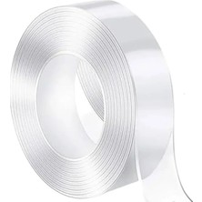 Hakay Ekstra Güçlü Çift Taraflı Yapışkan Bant, Şeffaf ve Iz Bırakmaz, 3 Metre