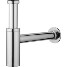 Hakay T Tipi Lavabo Sifonu - Krom Renk, G 1 1/4” Giriş