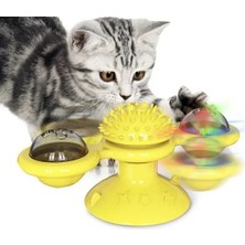 Hakay Catnipli ve LED Işıklı Vantuzlu Kedi Oyuncağı