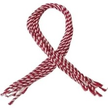 Hakay Kırmızı Beyaz Marteniçka Bilekliği - 30 Cm, 10 Adet