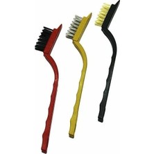 Hakay 3 Parça Mini Tel Fırça Seti - Pirinç, Çelik ve Naylon Fırça