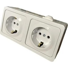 Hakay Ikili Topraklı Priz, Sıvaüstü Montaj Için Uygun