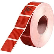 Hakay Reflektörlü Fosforlu Şerit Bant - Kırmızı (1 Metre)