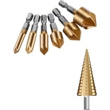 Hakay Titanyum Kaplamalı Freze Uç Seti, Kademeli Delme Işlemleri Için