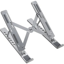 Hakay Taşınabilir Laptop Standı, Metal, Kaymaz, Ergonomik Tasarım