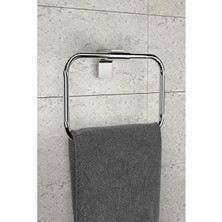 Hakay Paslanmaz Krom Kare Havlu Askısı - Ergonomik Tasarım