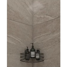 Hakay Paslanmaz Yapışkanlı Banyo Rafı Düzenleyici - Mat Siyah