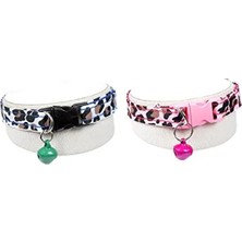 Hakay Leopar Desenli Ayarlanabilir Kedi ve Köpek Tasması Seti