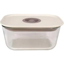 Hakay 470 ml Kapasiteli Dikdörtgen Saklama Kabı - Bej Renk