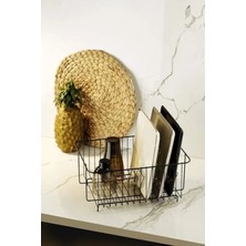 Hakay Paslanmaz Tek Katlı Bulaşık Sepeti - Siyah