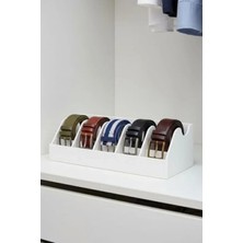 Hakay 5 Bölmeli Beyaz Kemer, Çorap, Takı ve Makyaj Organizeri